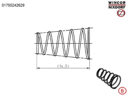 China ATM Machine ATM spare parts 1750242629 wincor cineo c4060 conical spring 01750242629 in moudle 1750193244 fournisseur