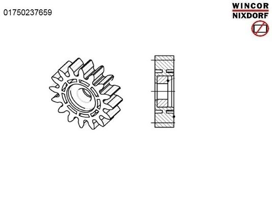 China ATM Machine ATM spare parts 1750237659 wincor cineo c4060 IDLER WHEEL Z16 M1.5 ASSD 01750237659 in moudle 1750200541 fournisseur