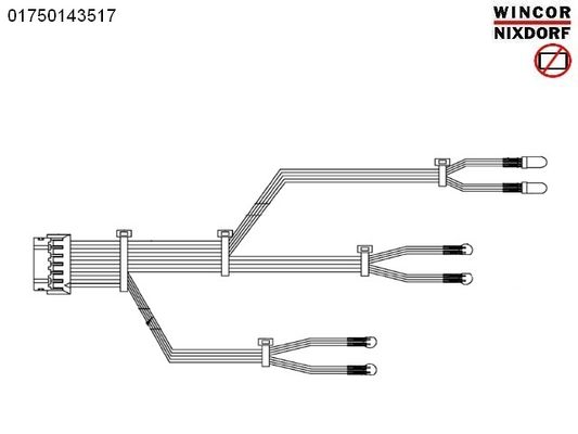 China ATM Machine ATM spare parts 1750143517 Wincor Cineo C4060 CABLE ADJUSTMENT STATION SENSOR BARRIER 01750143517 fournisseur